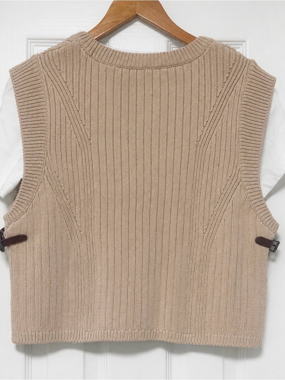 NWT Anthropologie Pilcro Side Buckle Twofer Sweater Tee XS - Picture 5 of 6